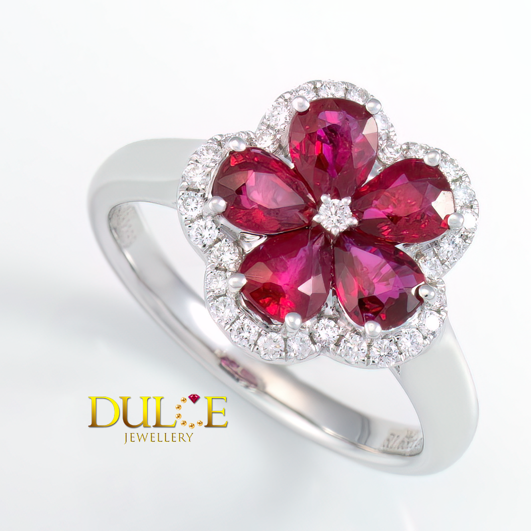 18K Gold Ruby Diamond Ring (GRRUBY2391)