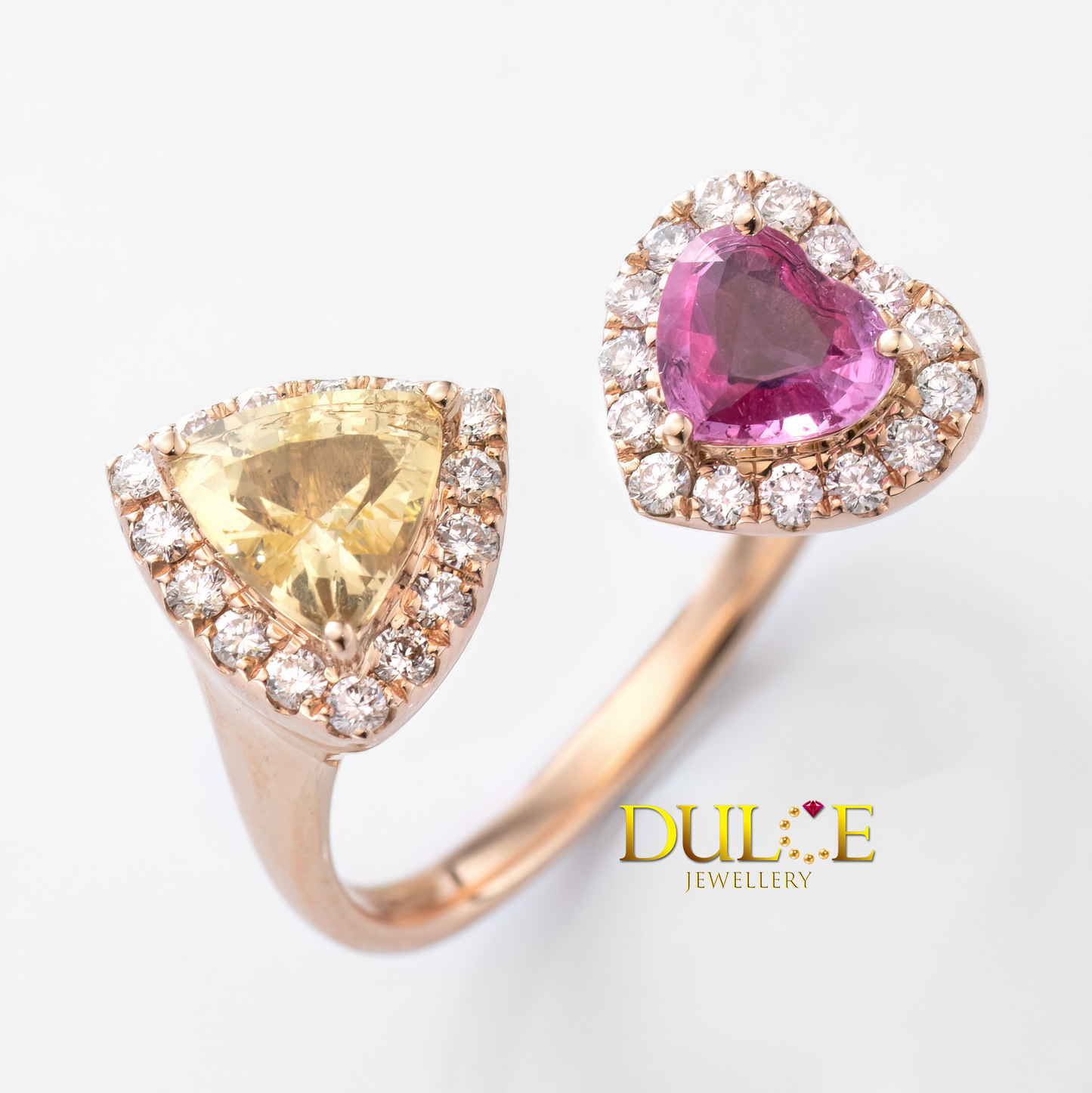 18K Gold Natural Sapphire Diamond Ring