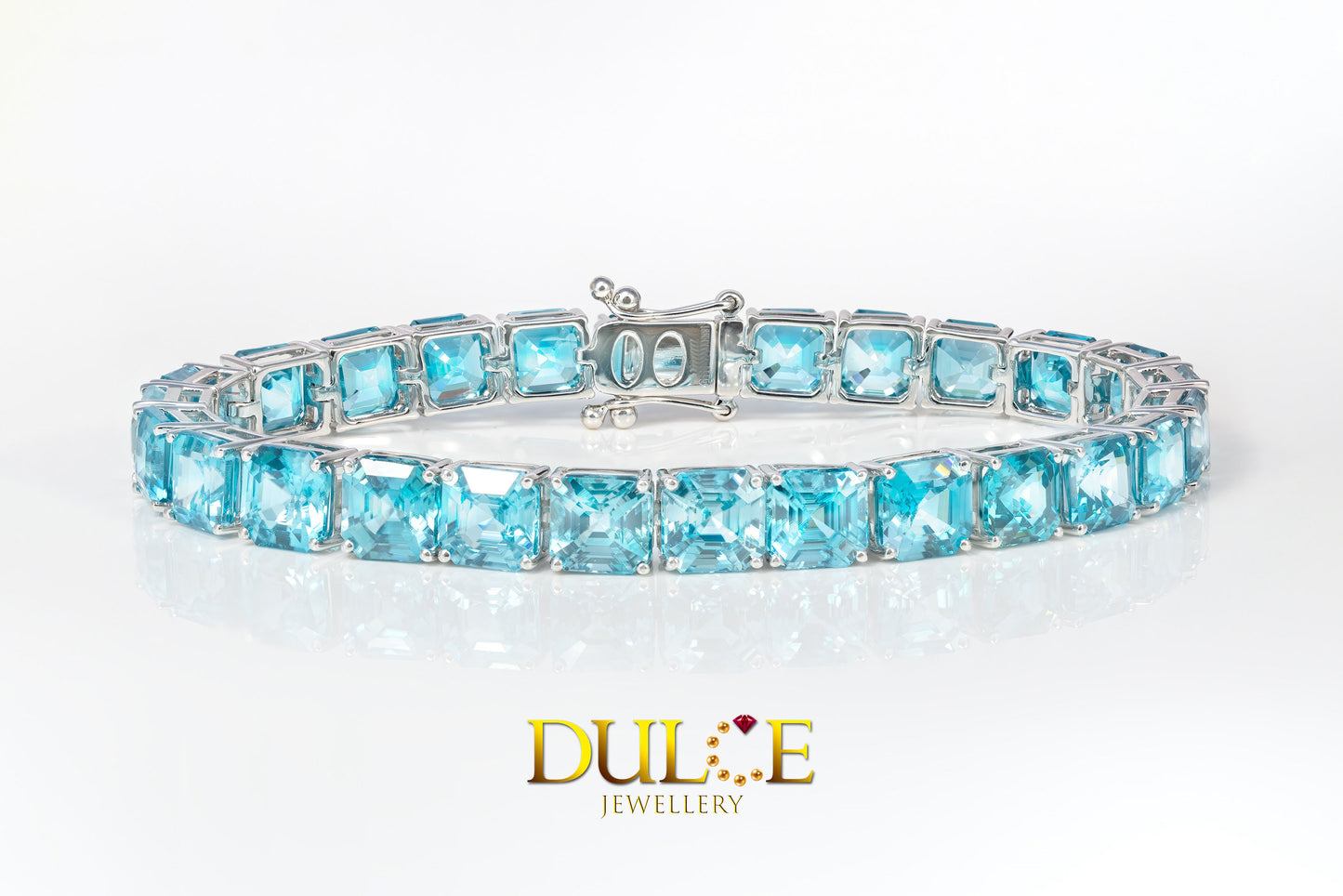 18K Gold Blue Zircon Bracelet (GBBZ4427)