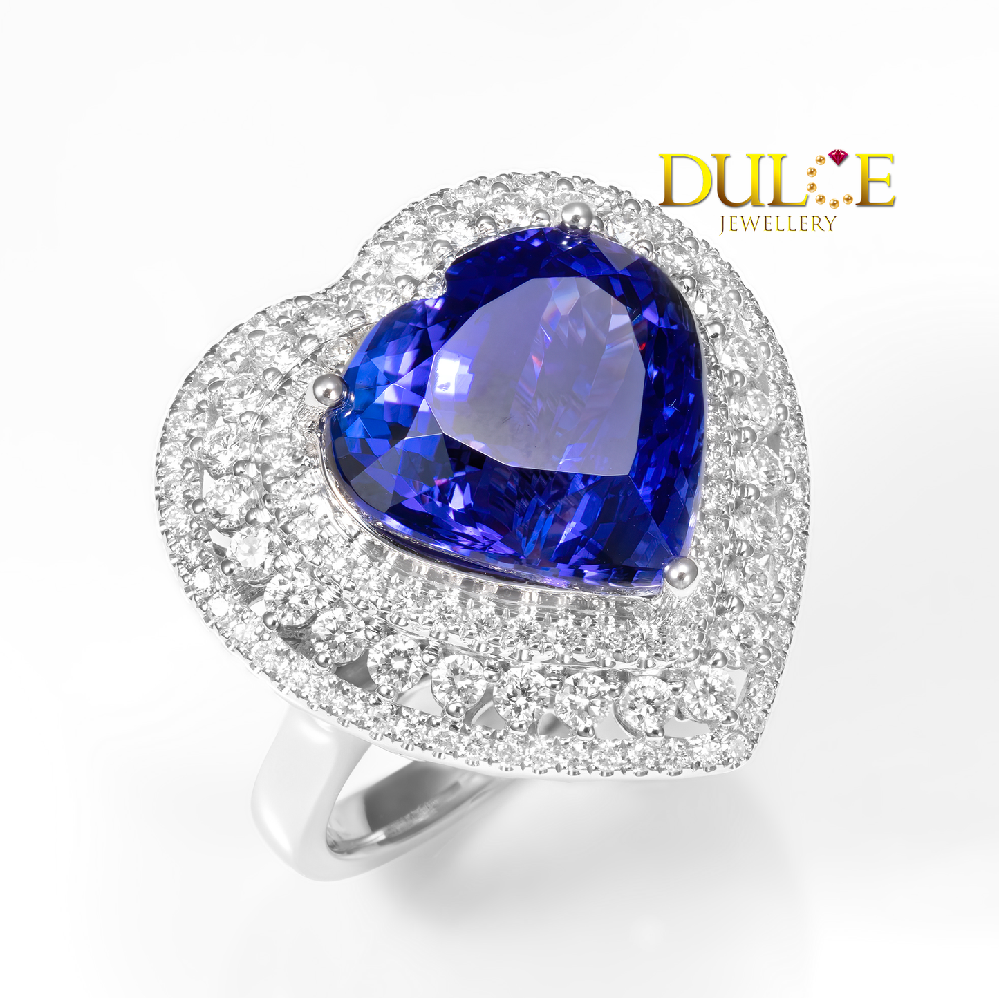 18K 金坦桑石鑽石戒指 (GRPTAN31558)