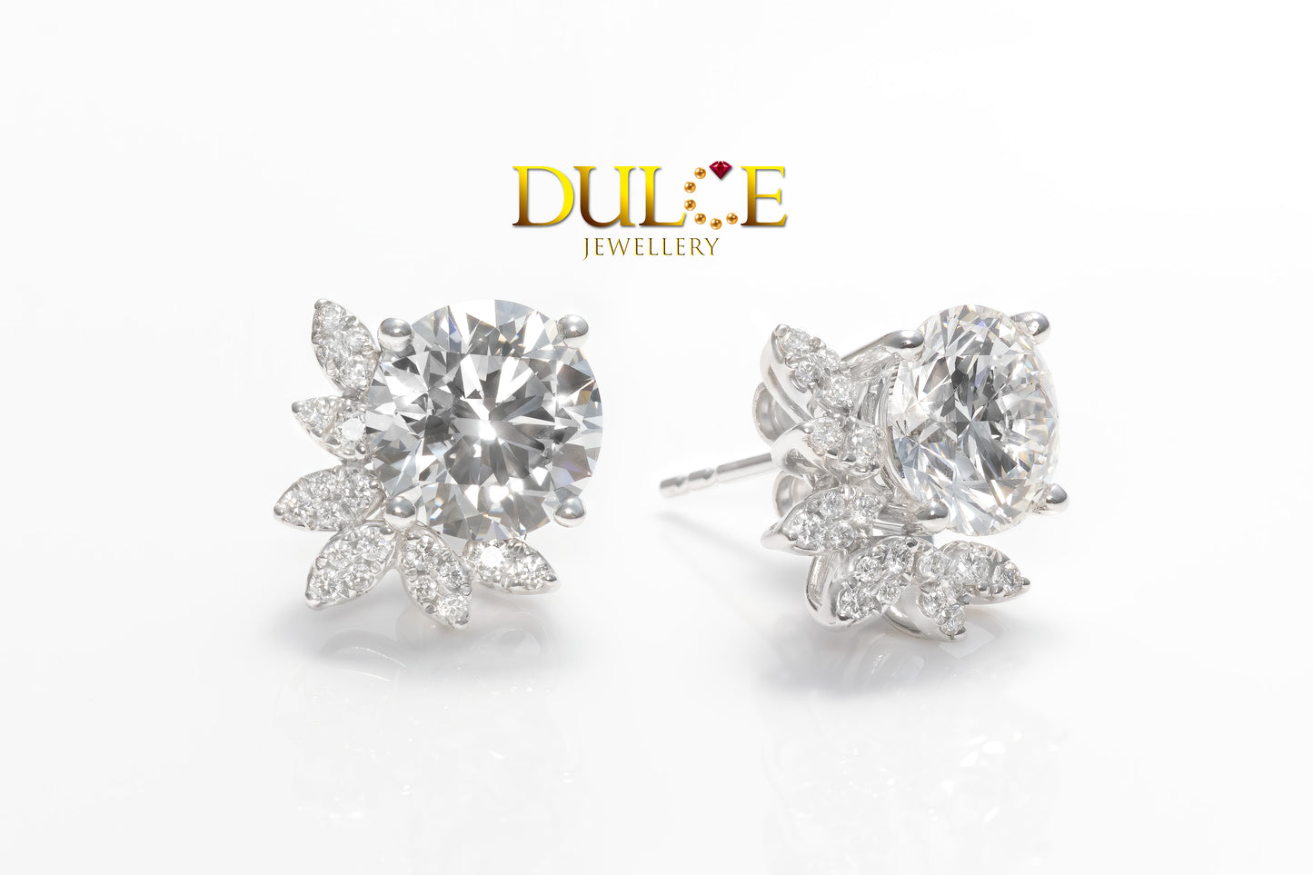 18K Gold Lab-Grown Diamond Earrings With Natural Diamond Jacket (Price by Request)