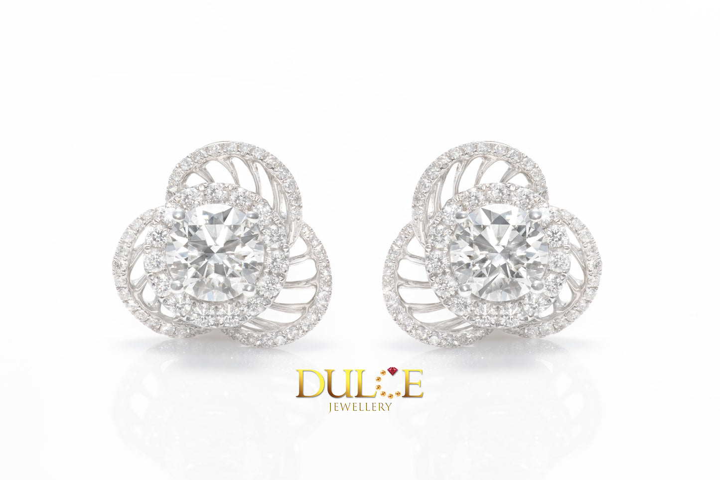 18K Gold Lab-Grown Diamond Earrings With Natural Diamond Jacket (Price by Request)