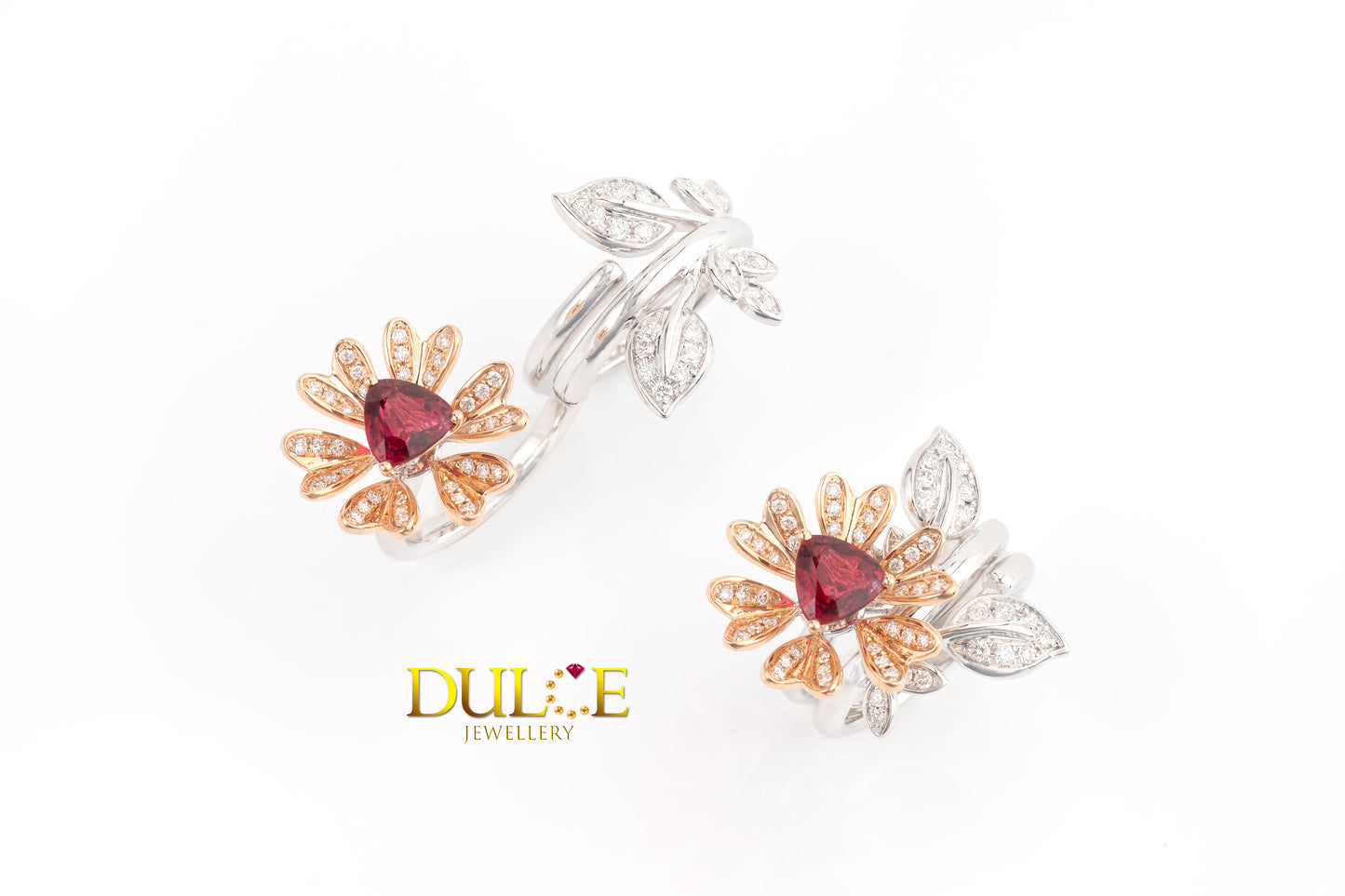 18K Gold Red Spinel Diamond Ring (GRRS&D)