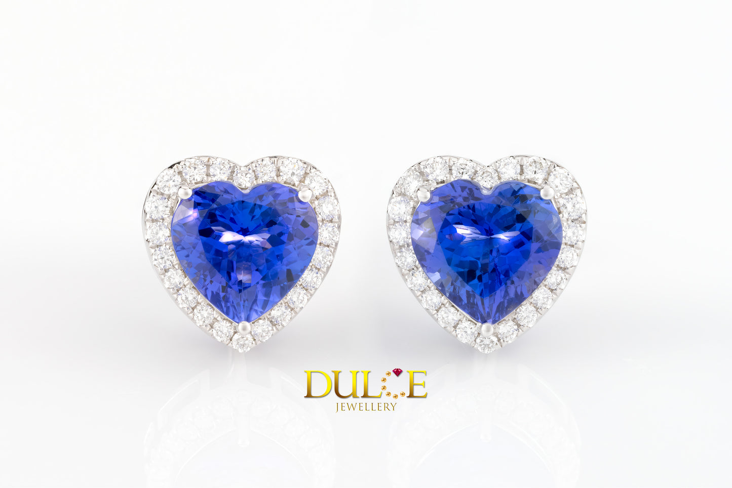 18K Gold Tanzanite Diamond Earrings