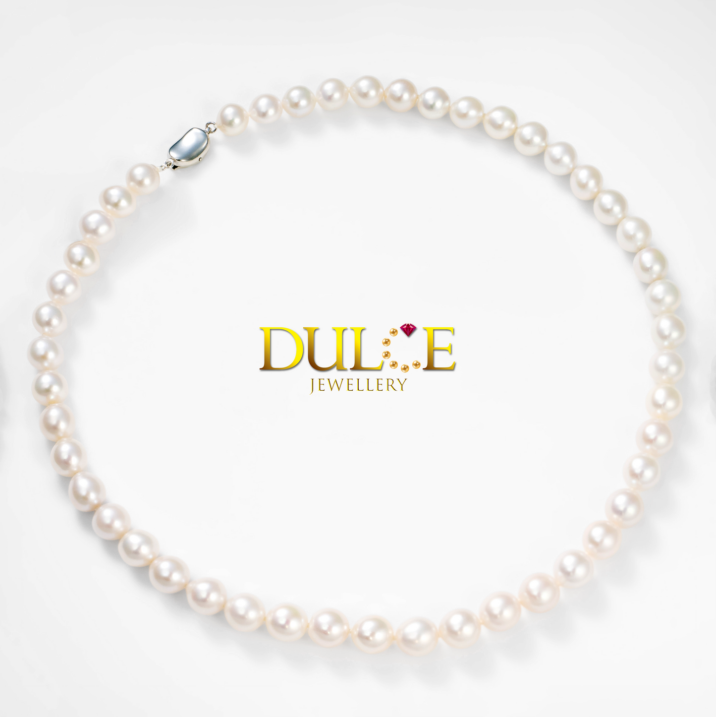 925銀 8-9毫米 金屬質感淡水珍珠項鍊