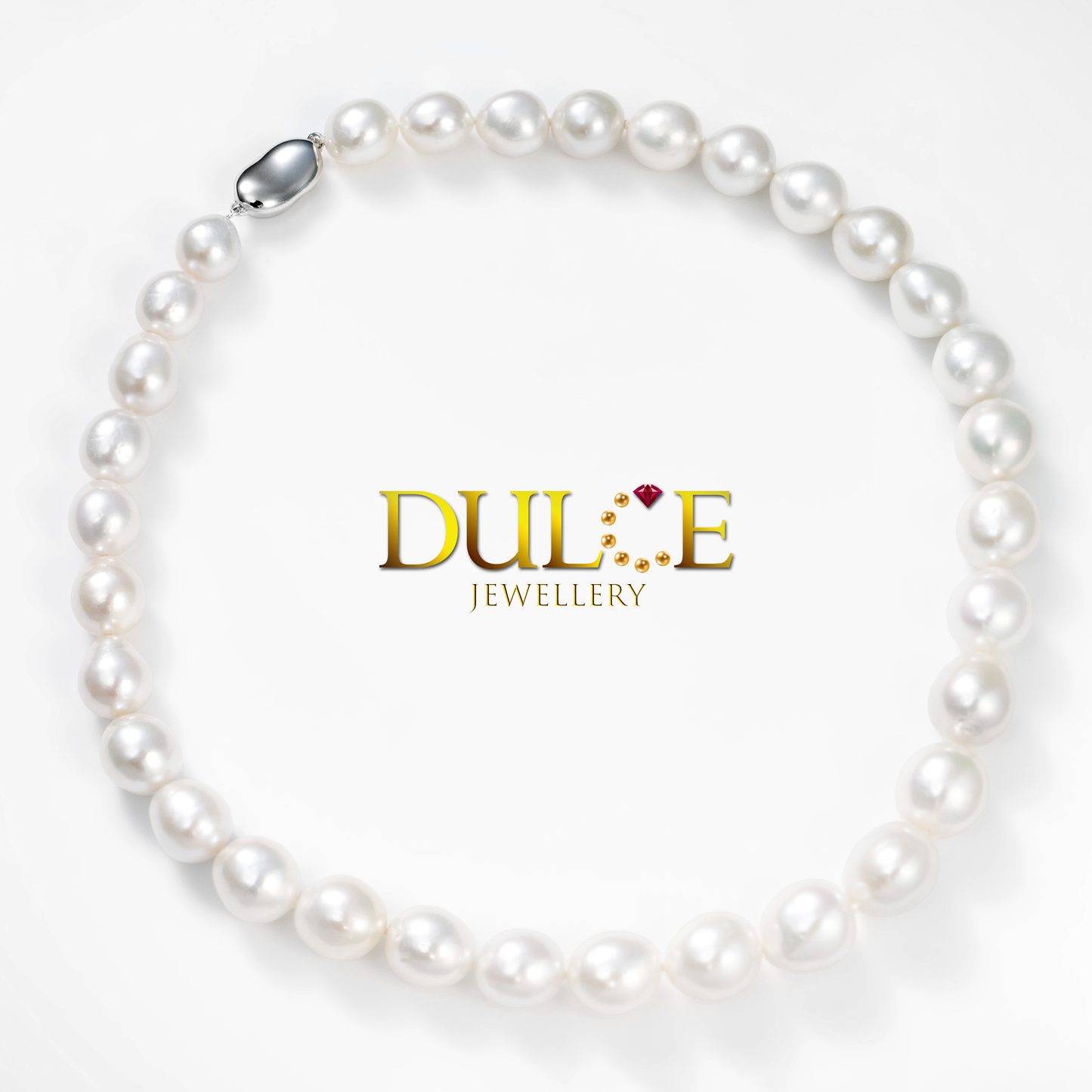 925銀10-13毫米金屬質感淡水巴洛克珍珠項鍊