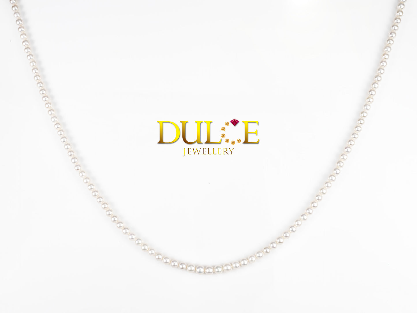 18K 金 3 毫米淡水珍珠可調式項鍊