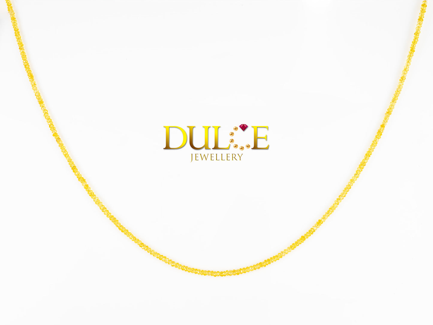 18K Gold Yellow Sapphire Adjustable Necklace