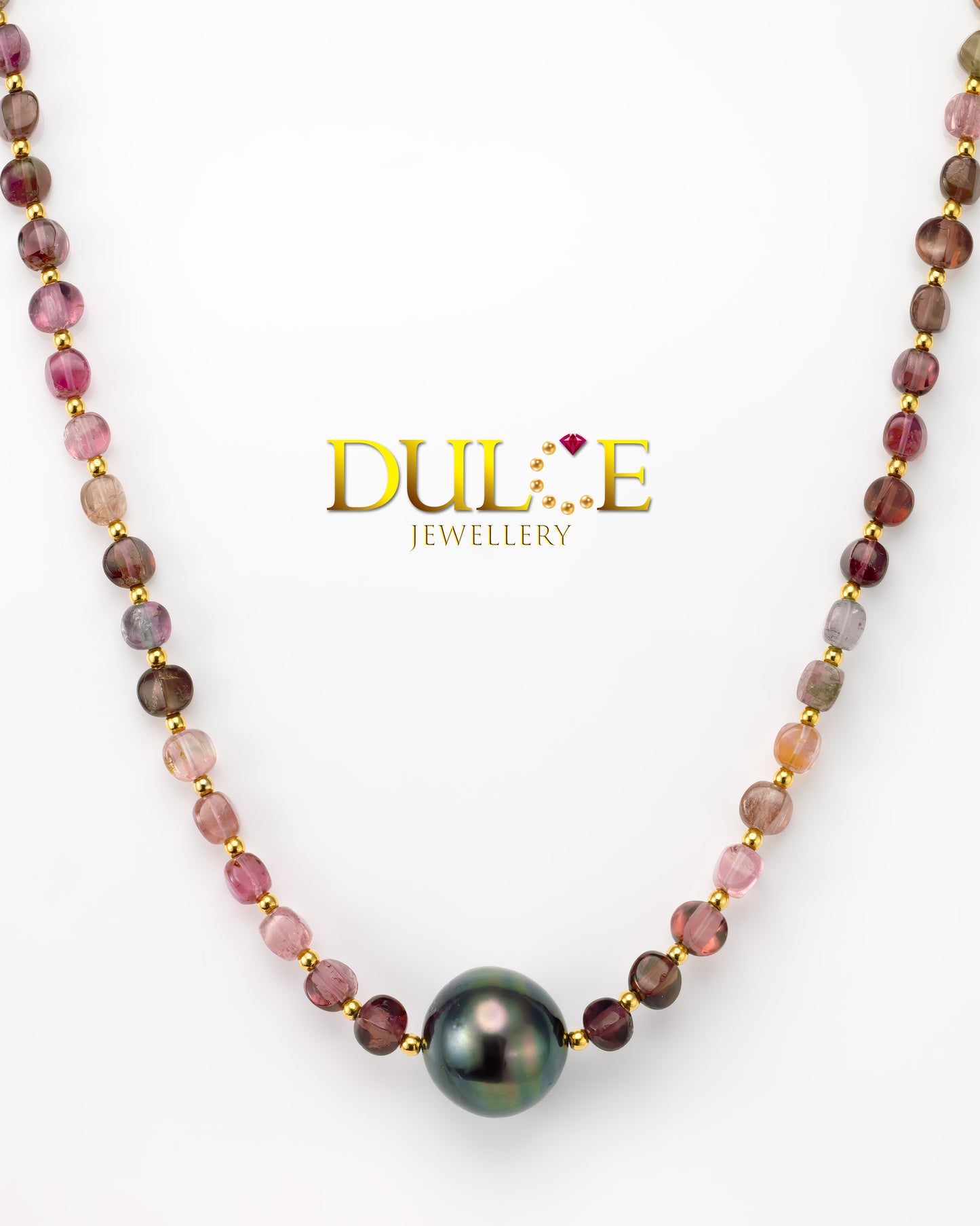 Tourmaline & Tahitian Pearl Necklace