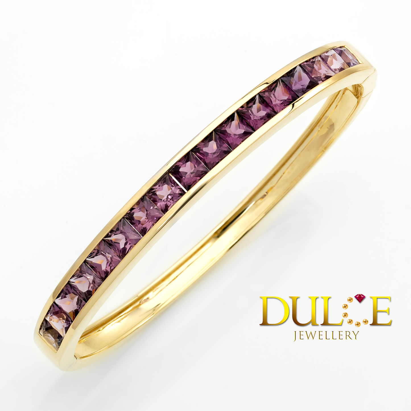 9K Gold Spinel Bangle