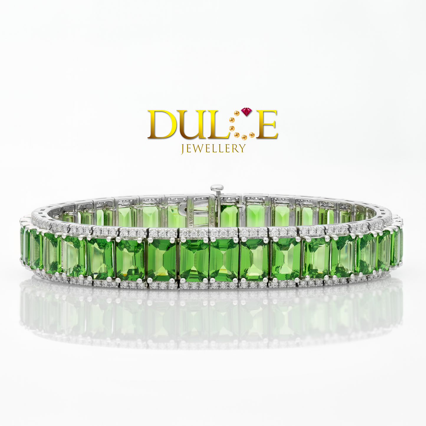 14K Tsavorite Diamond Bracelet