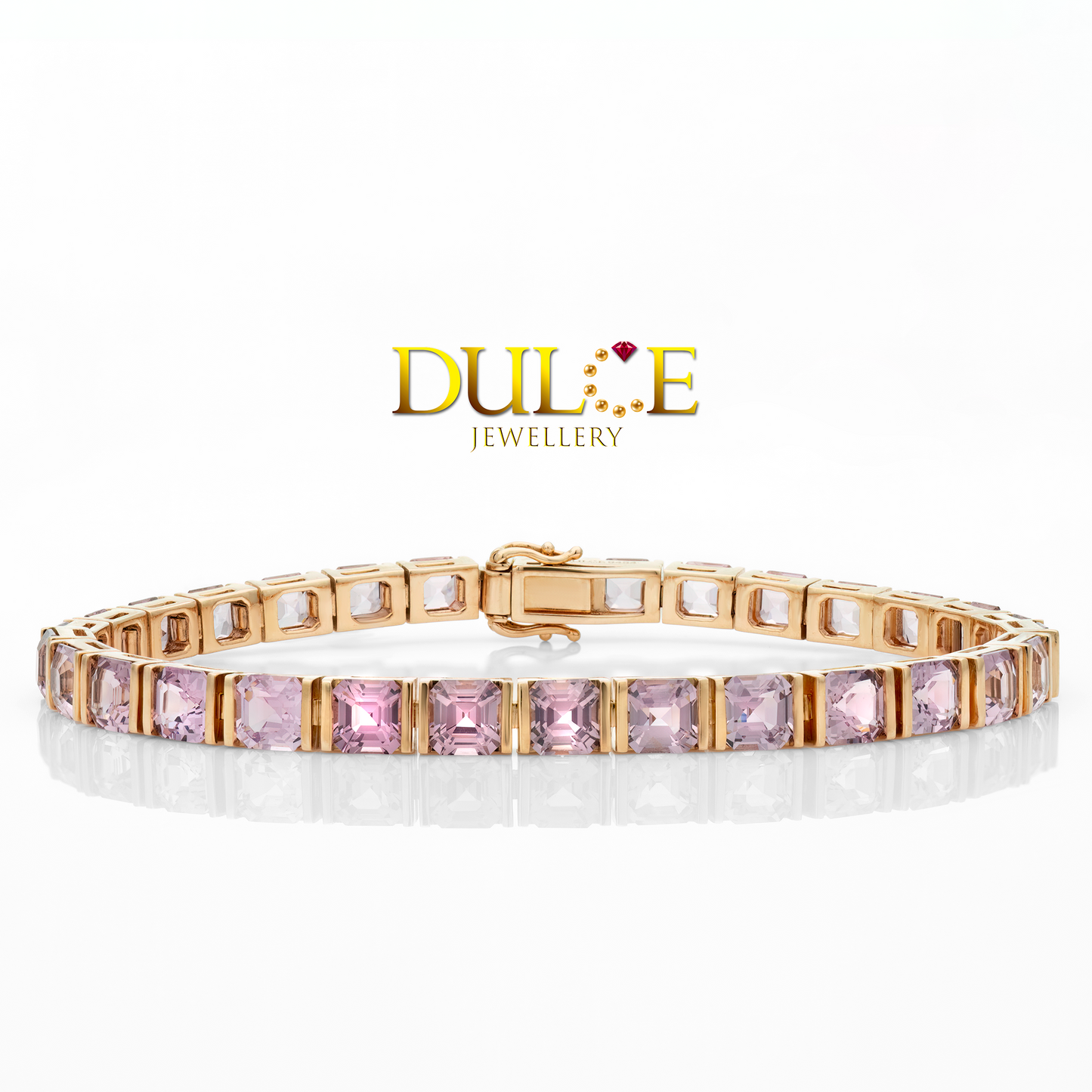14K Pink Spinel Bracelet