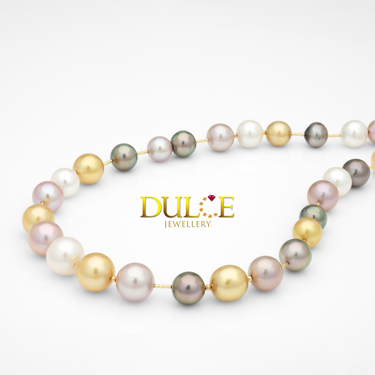 18K金南洋珍珠、淡水珍珠和大溪地珍珠項鍊