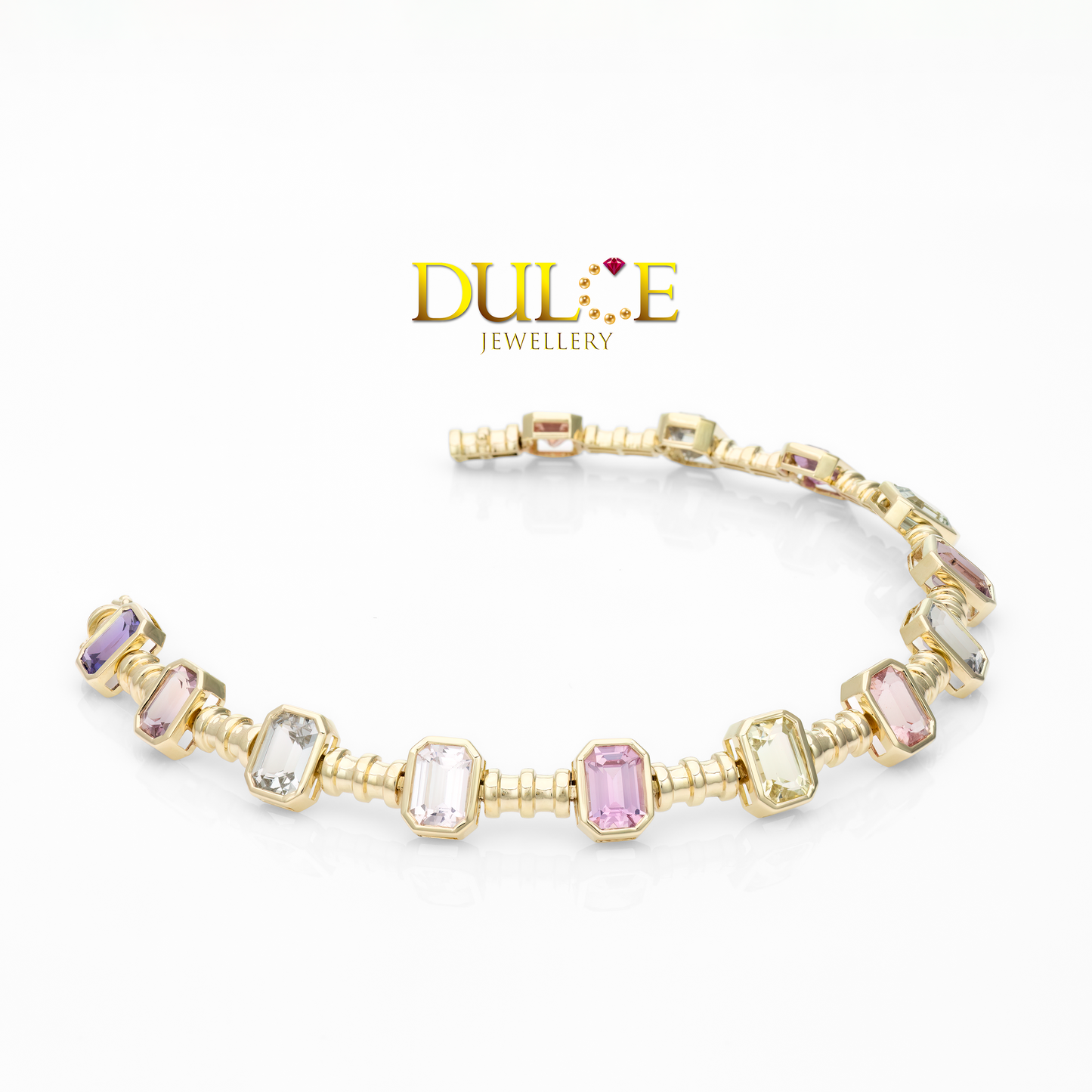 14K No Heat Sapphire Bracelet