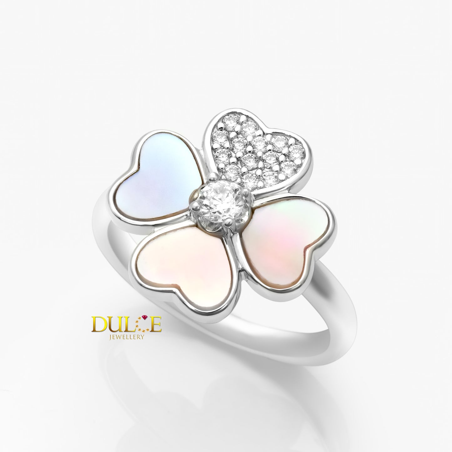 MOP & CZ 925 Silver Ring