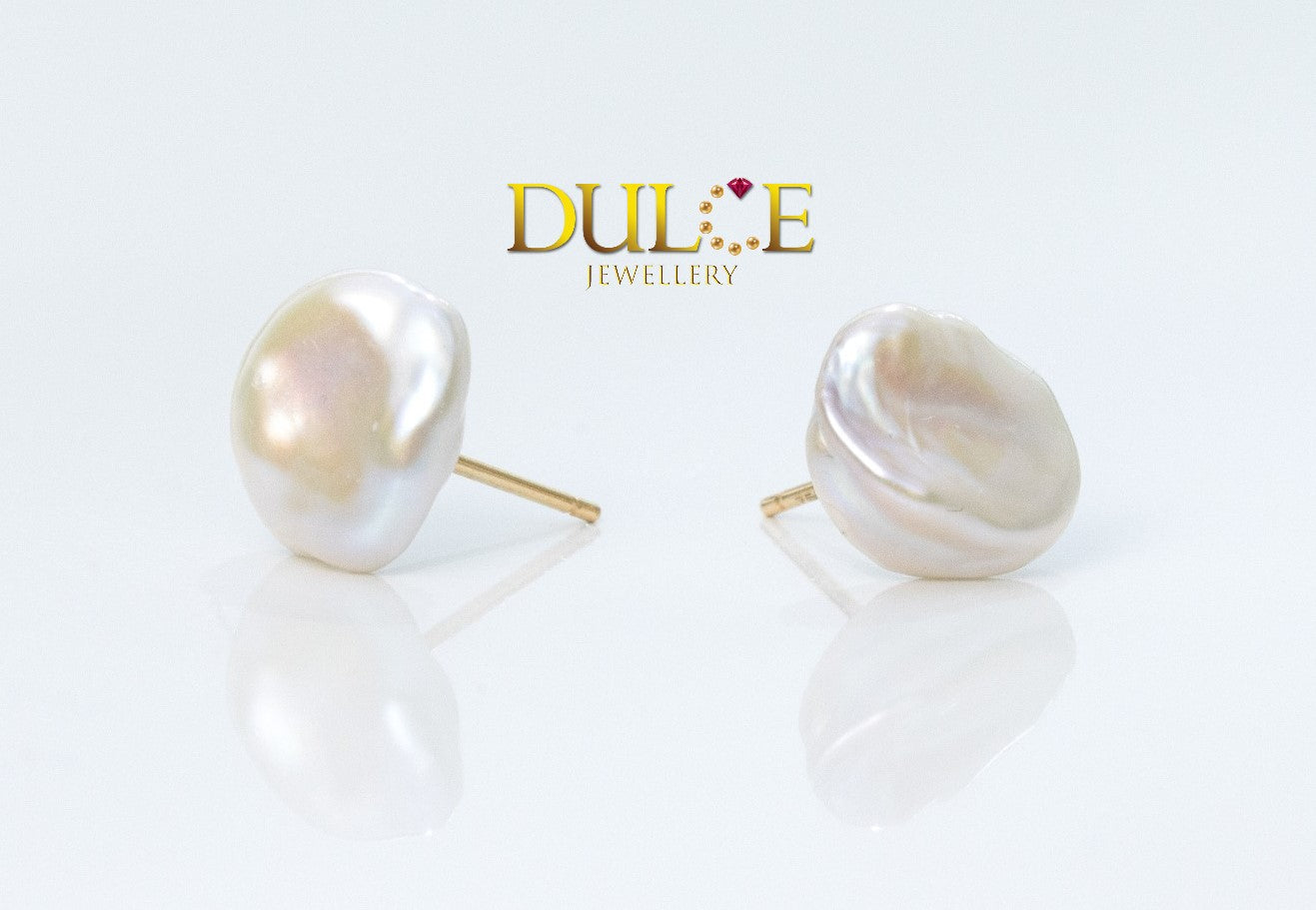 (Silver) Freshwater Keshi Pearls Earrings