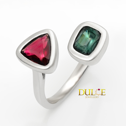 18K Burma Spinel Frosted Ring