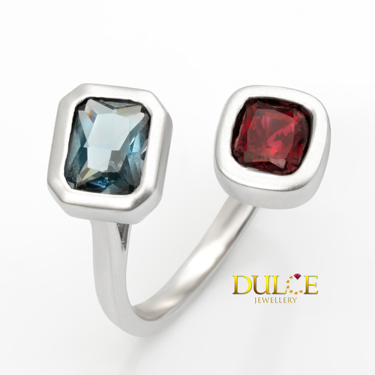 18K Burma Spinel Frosted Ring