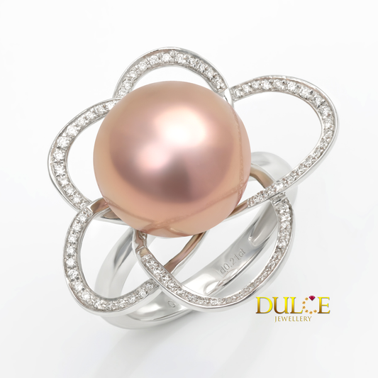 18K Gold Freshwater Pearls Ring