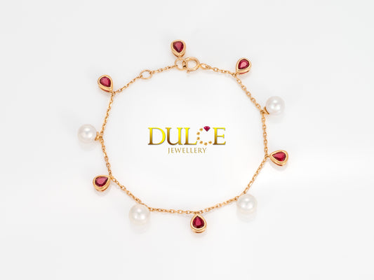 Rainbow color ruby, elegant, vivid, vibrant, modern, elegant, fashionable, luxury, colourful bracelet