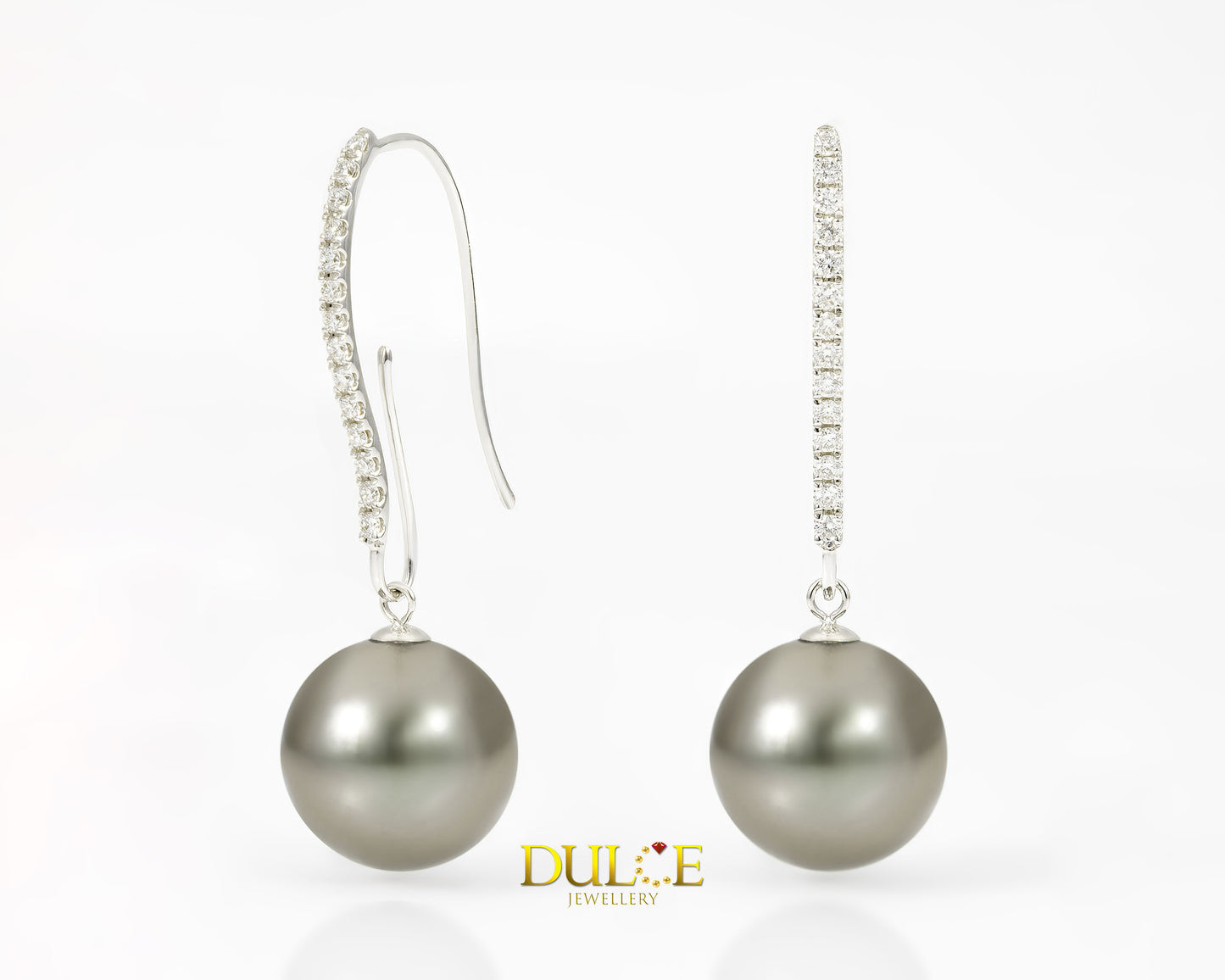 18K Gold Tahitian Pearls Earrings