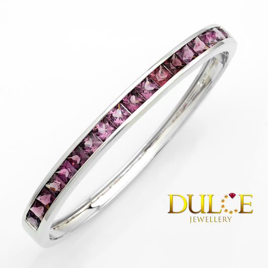 9K Gold Spinel Bangle