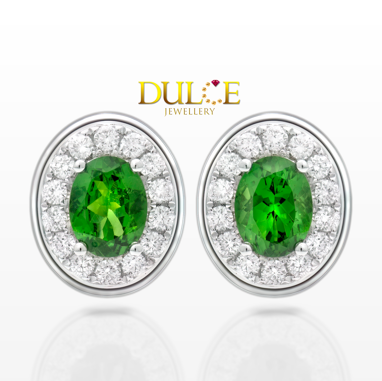 18K Tsavorite Diamond Earrings