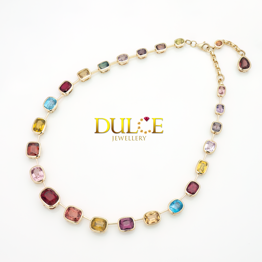 14K Rainbow Necklace