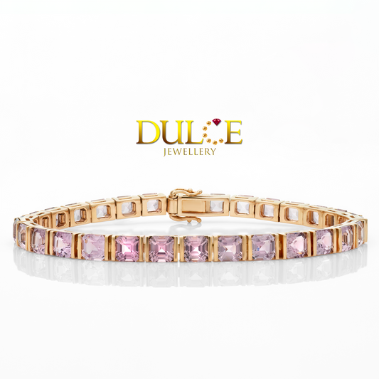 14K Pink Spinel Bracelet