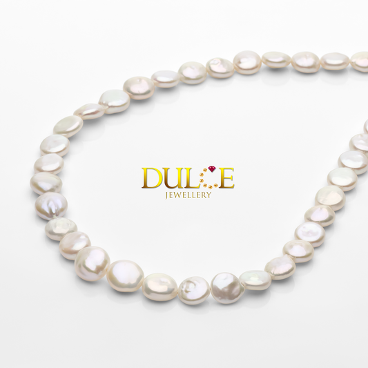 10-11mm Freshwater Coin Pearls Necklace