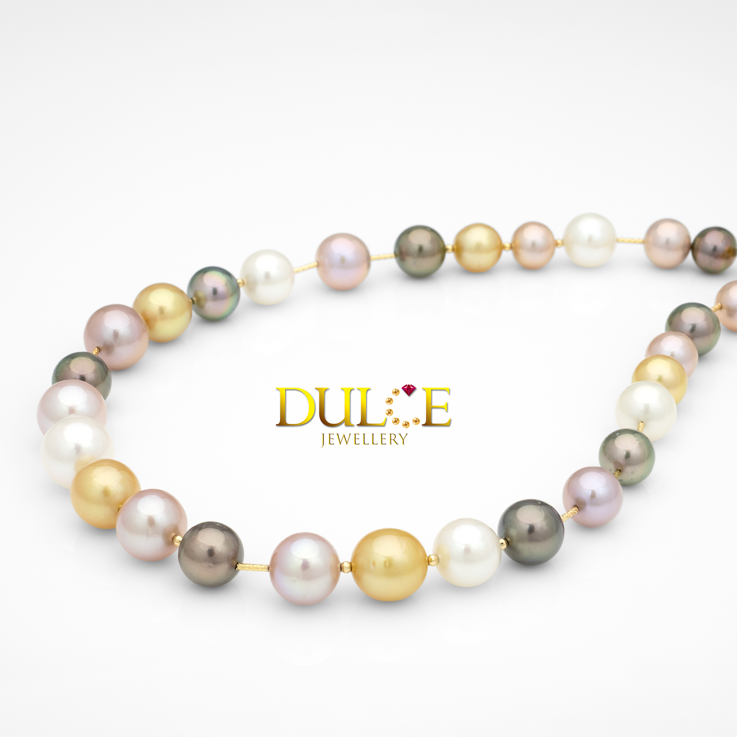 18K金南洋珍珠、淡水珍珠和大溪地珍珠項鍊