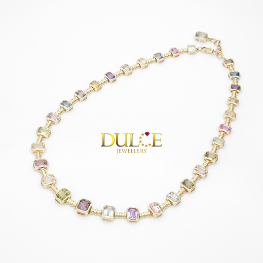 14K No Heat Sapphire Necklace