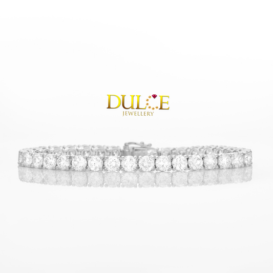 Diamond bracelet with 'Dulce Jewellery' logo on a white background