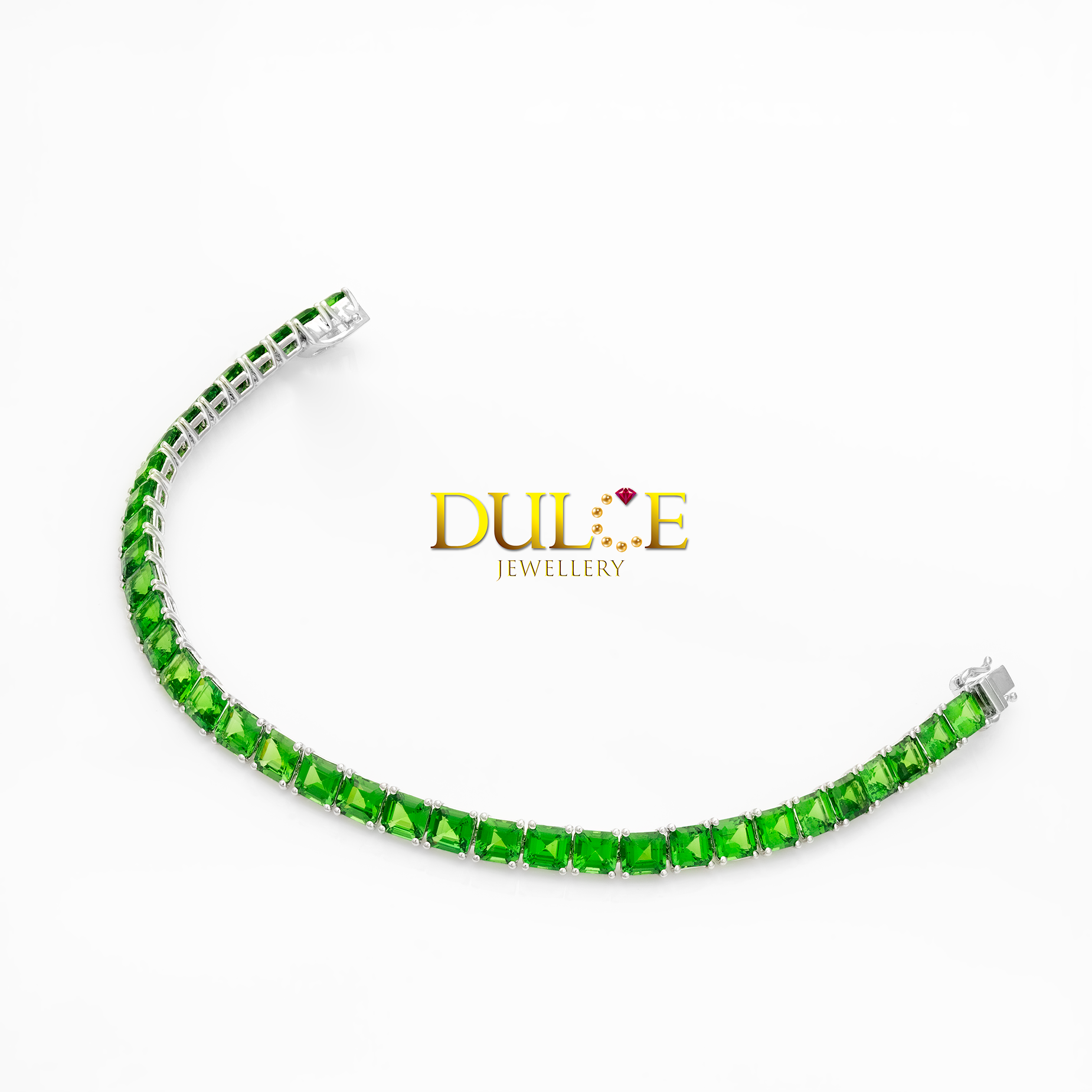 Intense green tsavorite bracelet