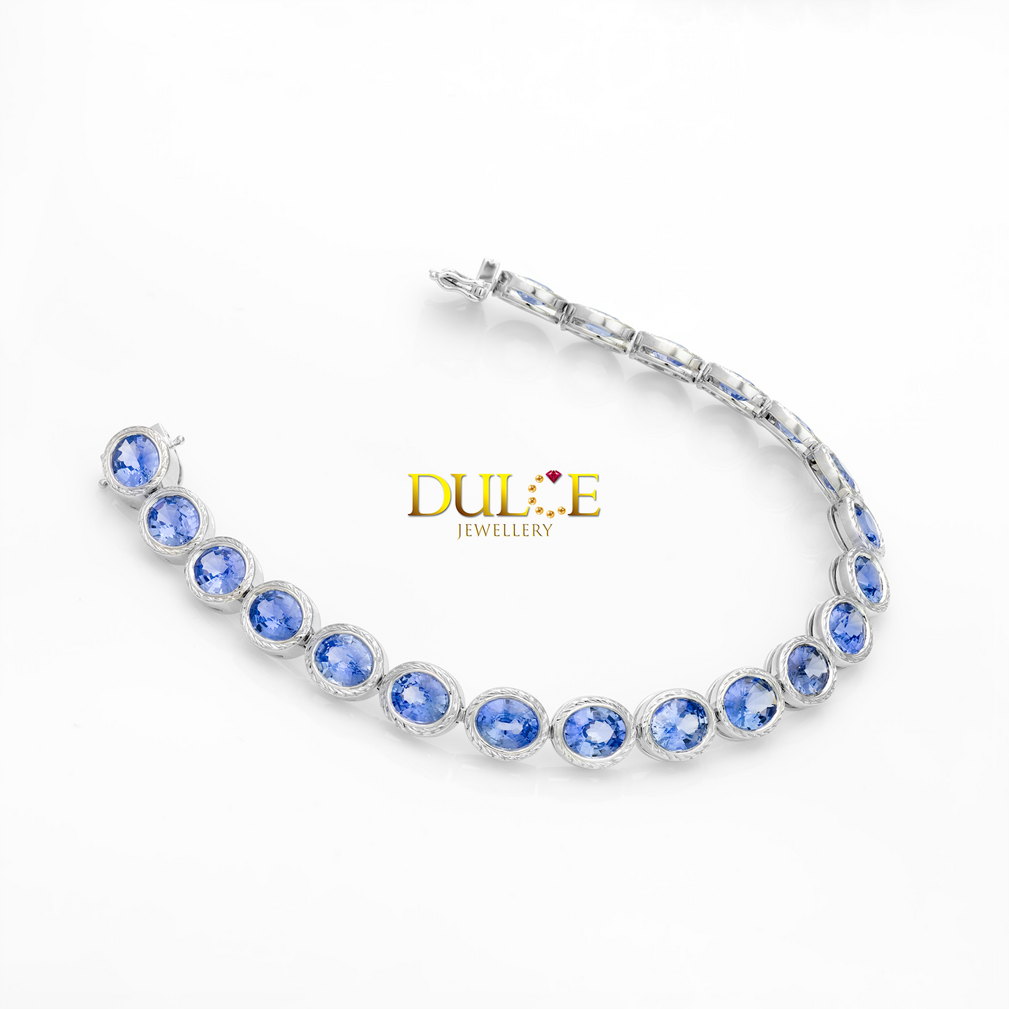 Blue sapphire gold bracelet