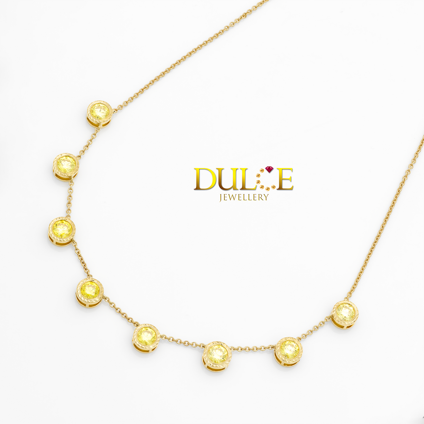 Yellow Lab Grown Diamond Necklace