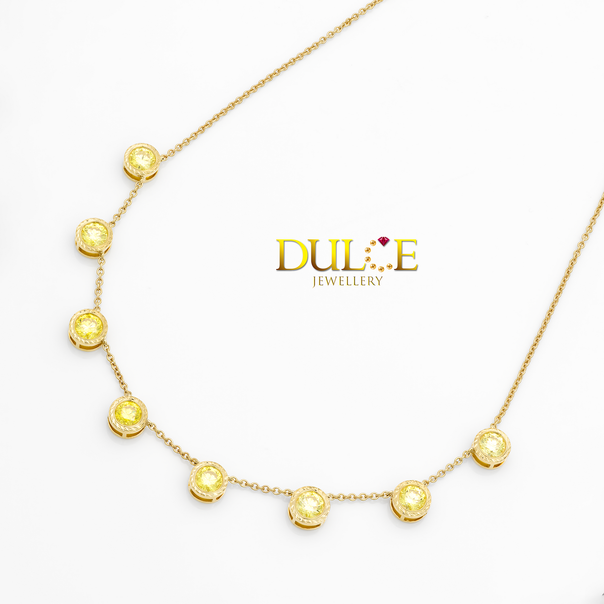 Yellow Lab Grown Diamond Necklace