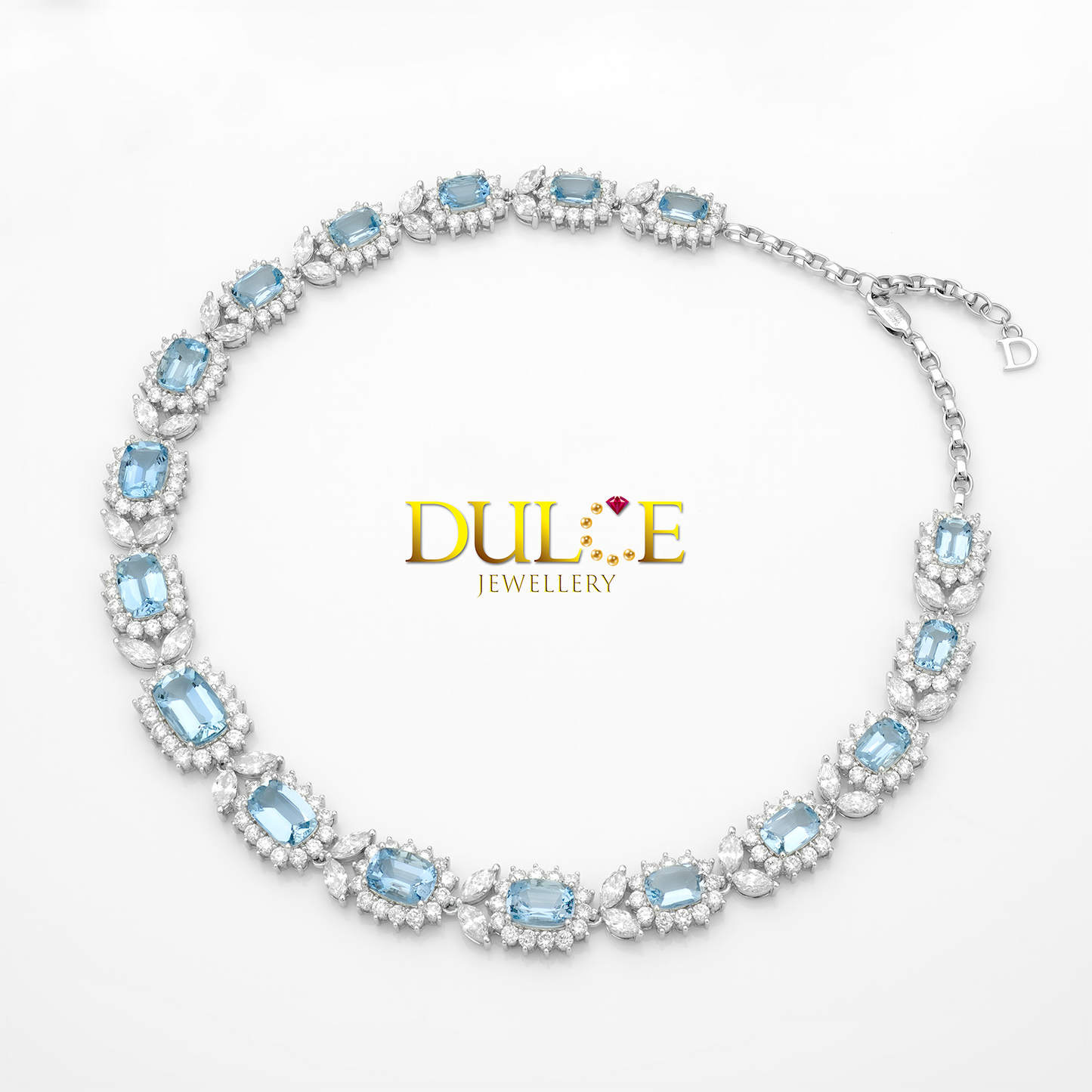 14K海藍寶石項鍊