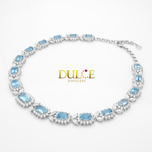 14K海藍寶石項鍊