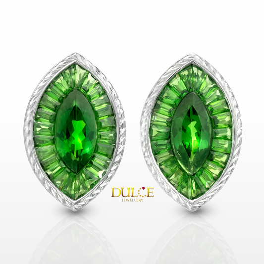 14K沙弗萊石耳環