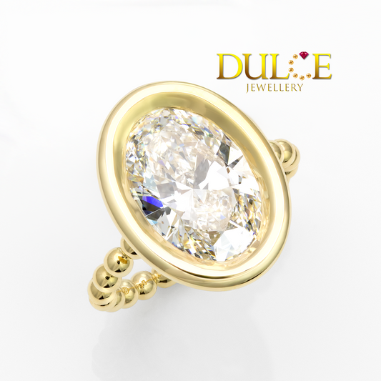 14K實驗室培育鑽石戒指