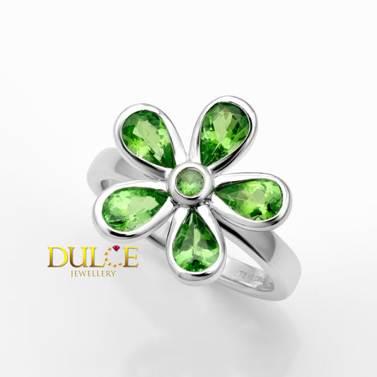 925 Silver Tsavorite Ring