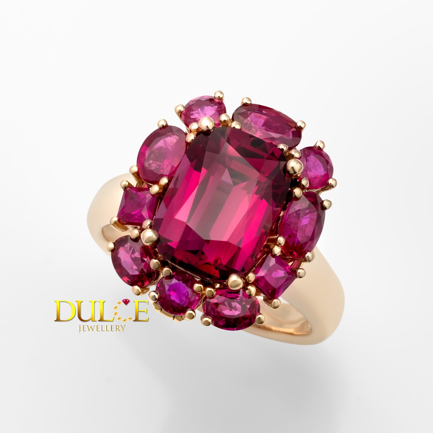 14K Red Garnet & Ruby Ring