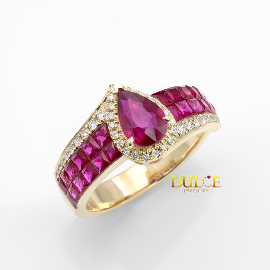 14K Ruby Diamond Ring