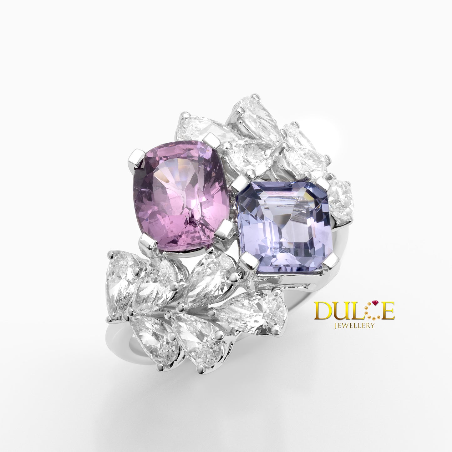 14K Purple Spinel & Lab Grown Diamond Ring