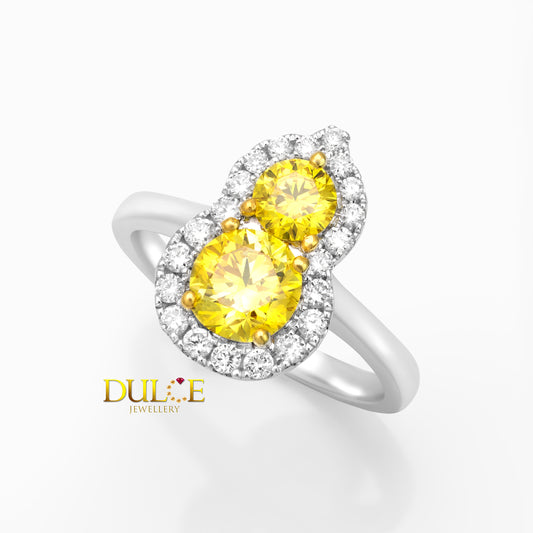 14K Vivid Yellow Lab Grown Diamond Ring