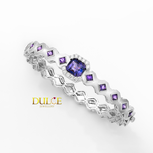 14K Purple Spinel Bangle