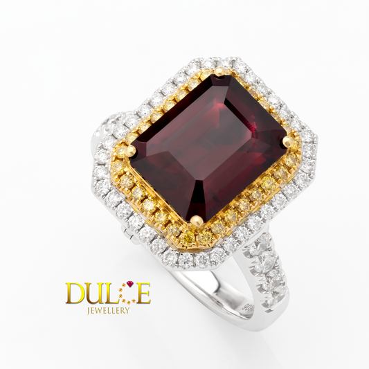 18K Red Spinel & Diamond Dual Purpose Ring/Pendant