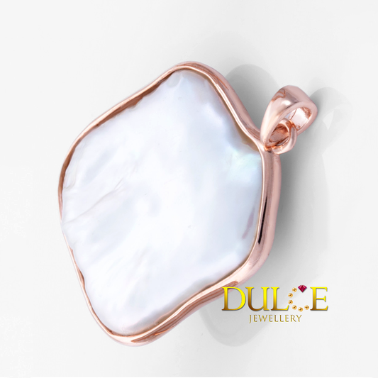 925銀淡水珍珠紐扣吊墜