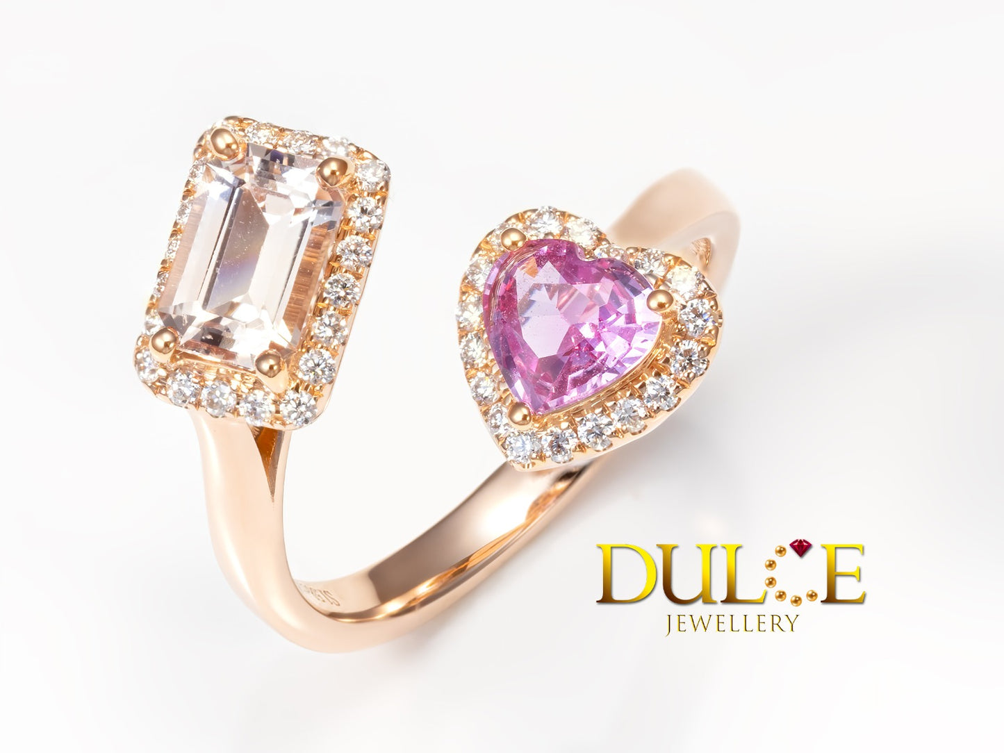 18K Gold Multi-color Sapphire Diamond Ring(GRDSAP3175)